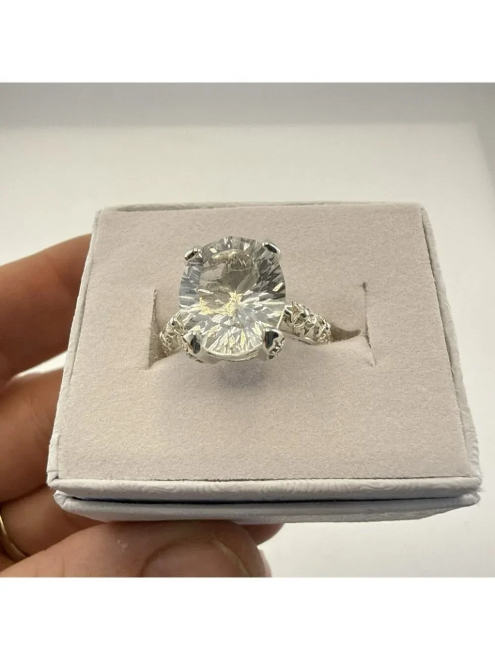Deb Guyot Ring Sterling Silver Herkimer 